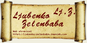 Ljubenko Zelenbaba vizit kartica